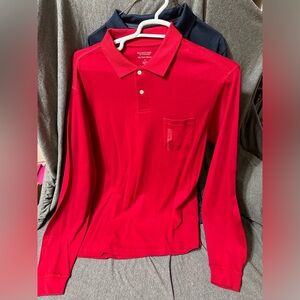 Round tree and Yorke silky finish collection long sleep polo Large Tall